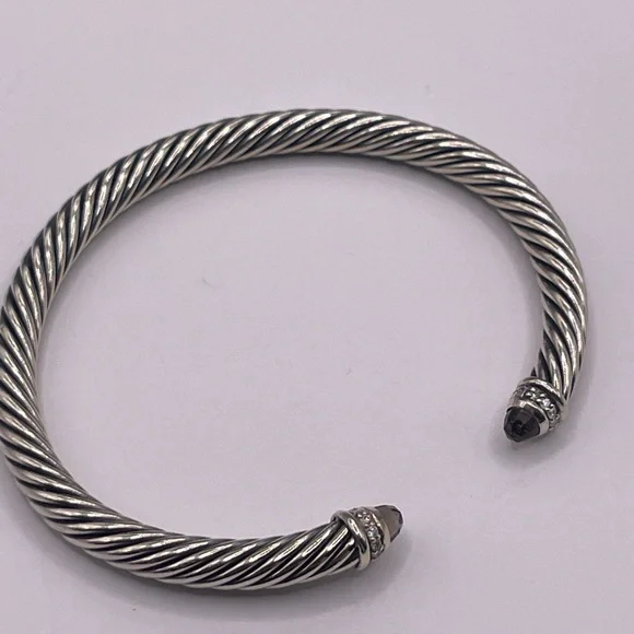 David Yurman Classic Cable Bracelet with Diamonds & Smokey Quartz - Picture 6 of 8